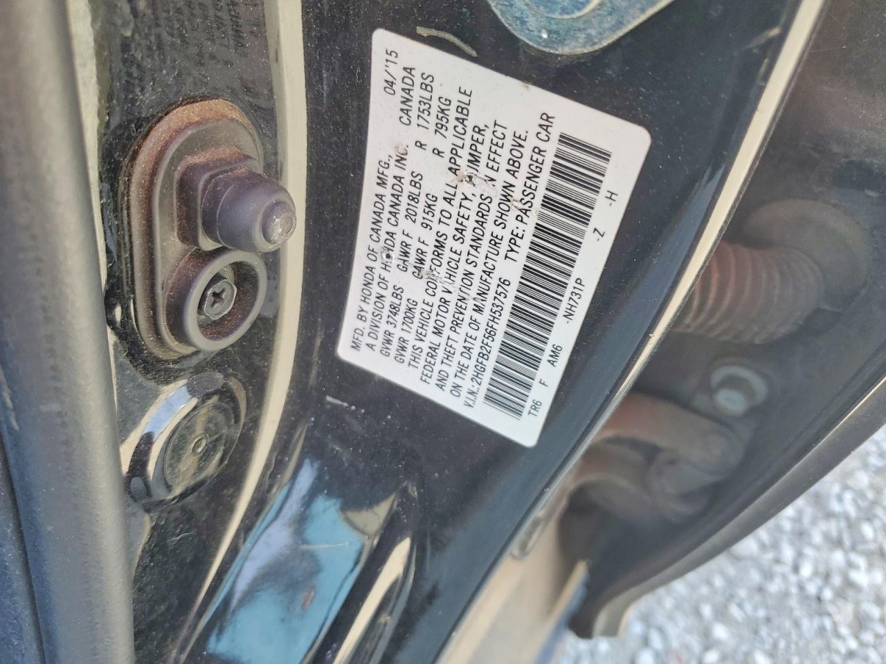 2015 HONDA CIVIC