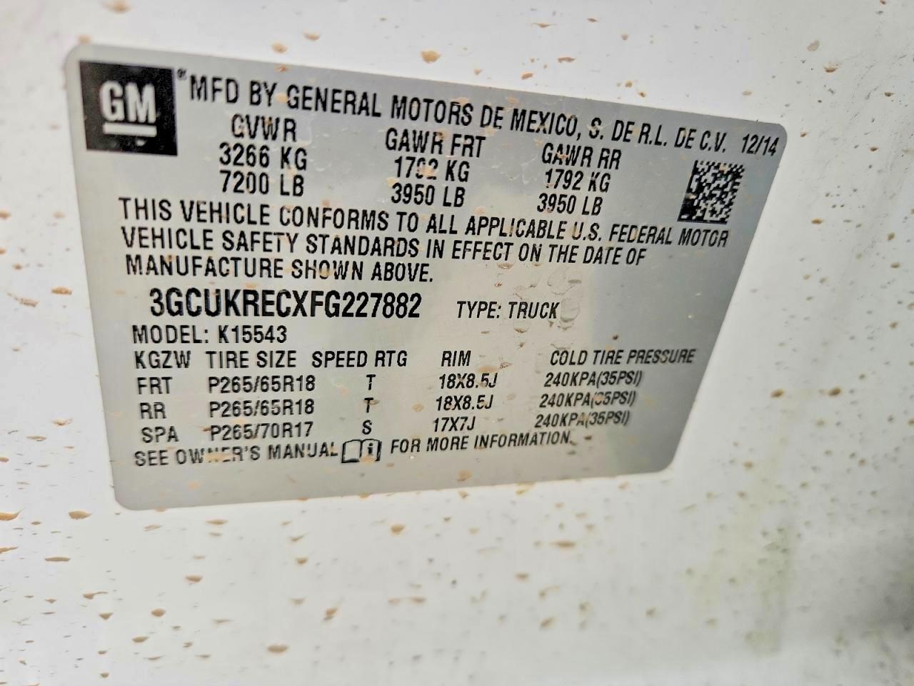 2015 CHEVROLET SILVERADO