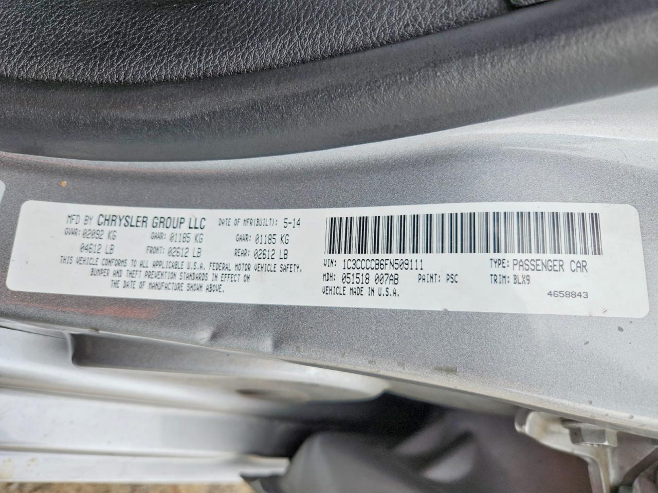 2015 CHRYSLER 200