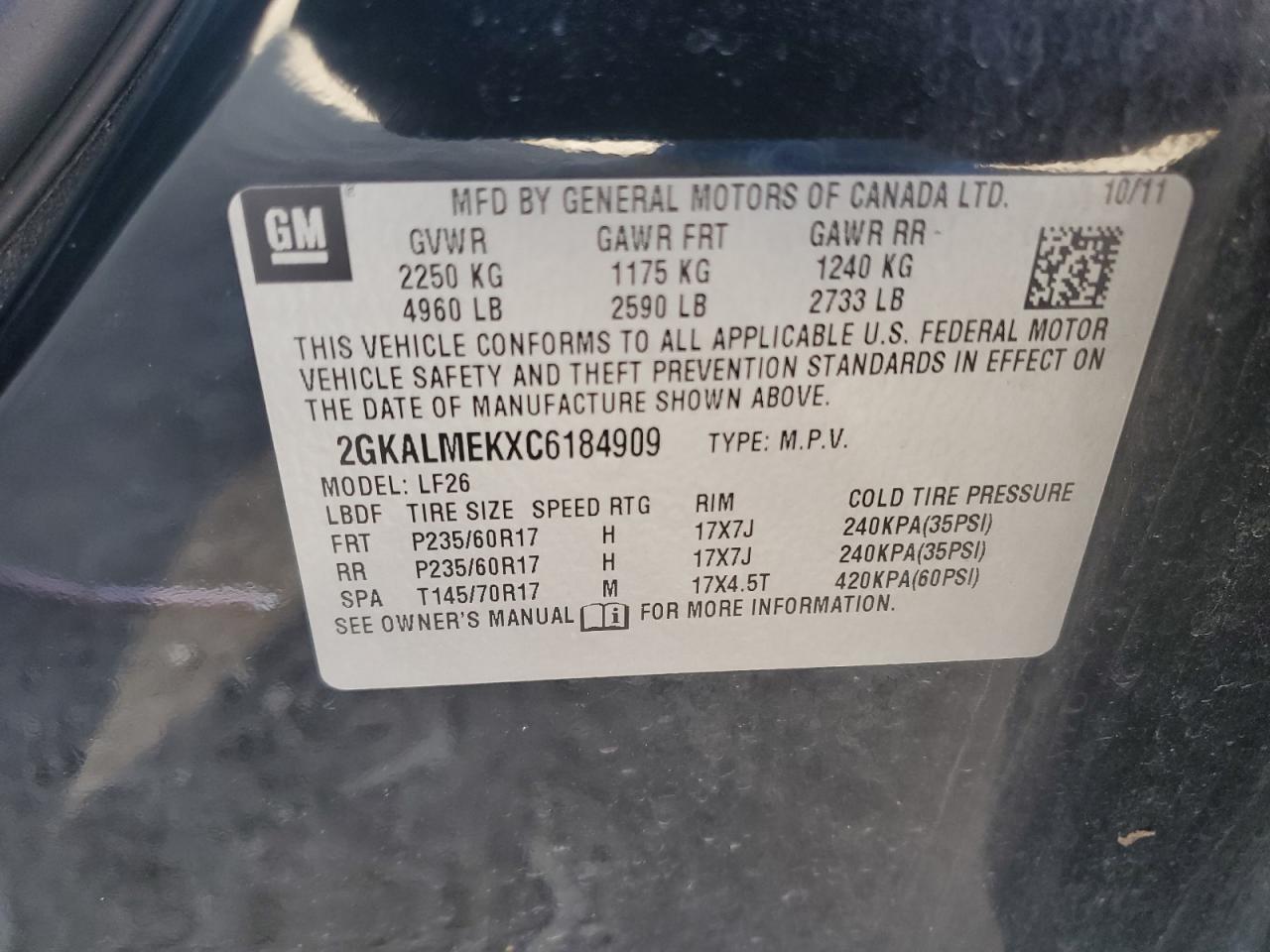 2012 GMC TERRAIN