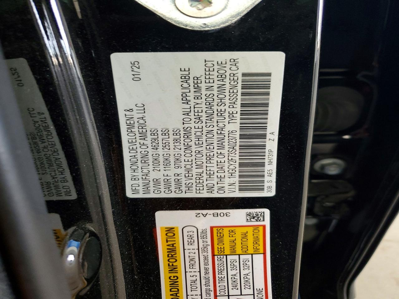 2025 HONDA ACCORD