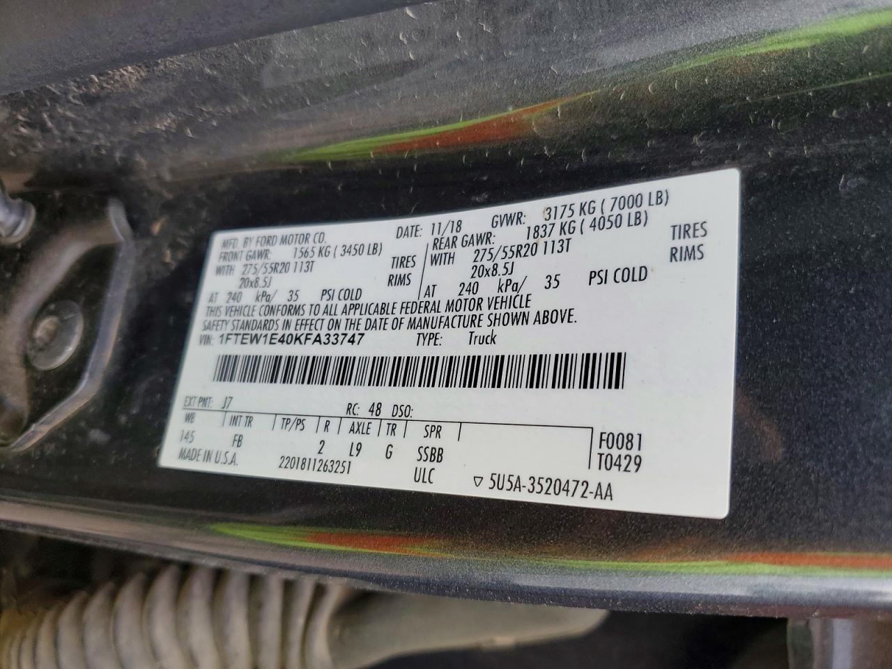 2019 FORD F-150
