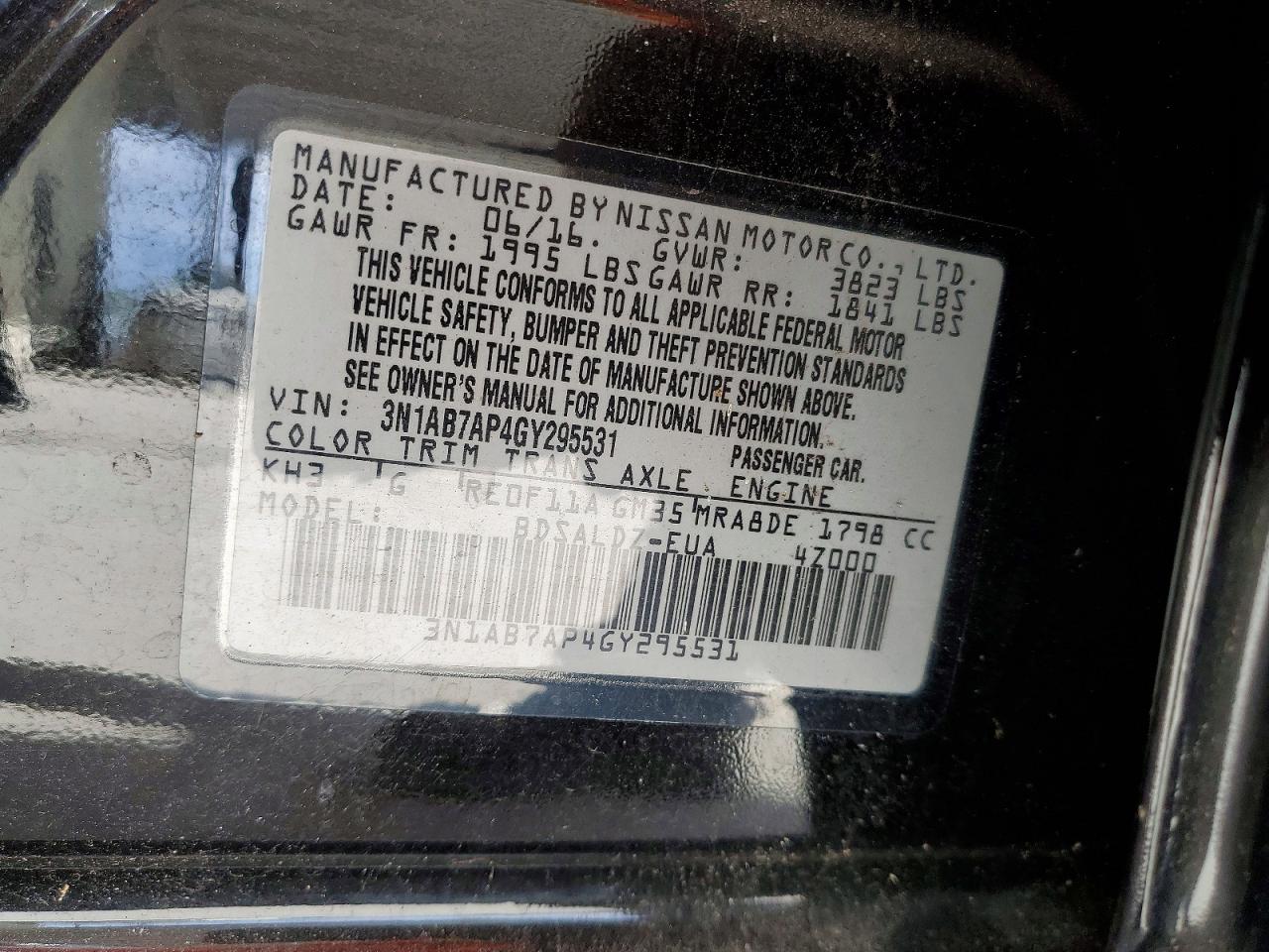 2016 NISSAN SENTRA