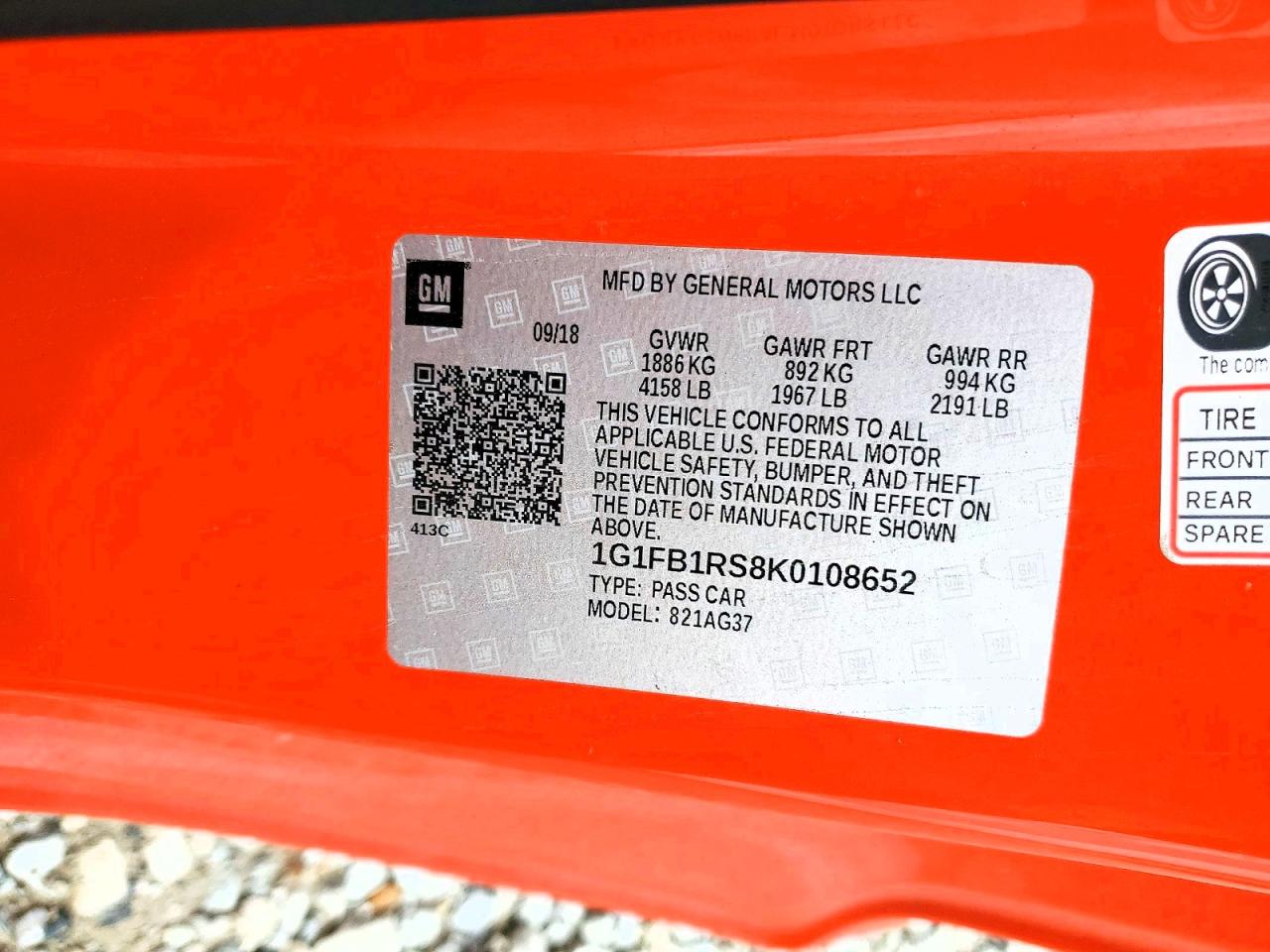 2019 CHEVROLET CAMARO