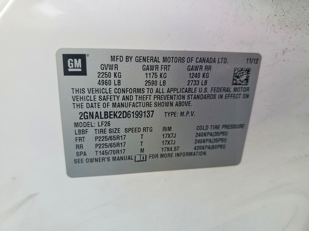 2013 CHEVROLET EQUINOX