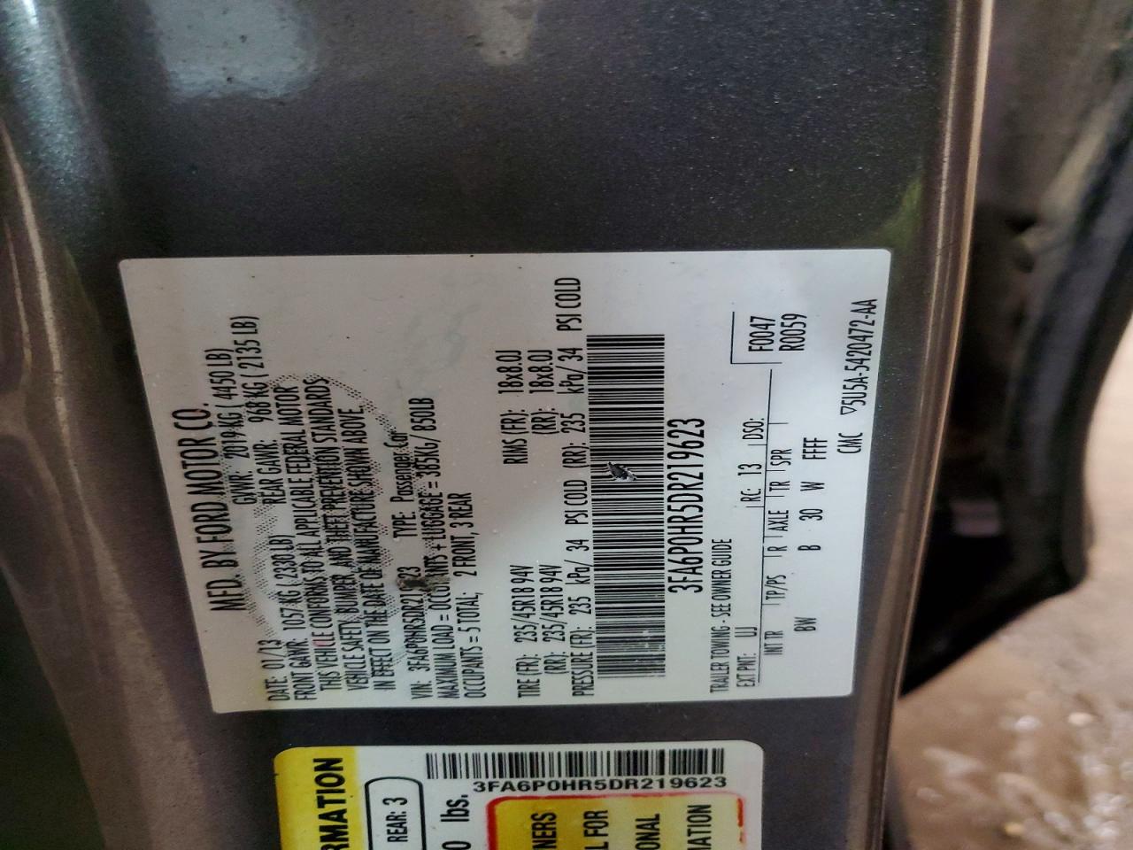 2013 FORD FUSION