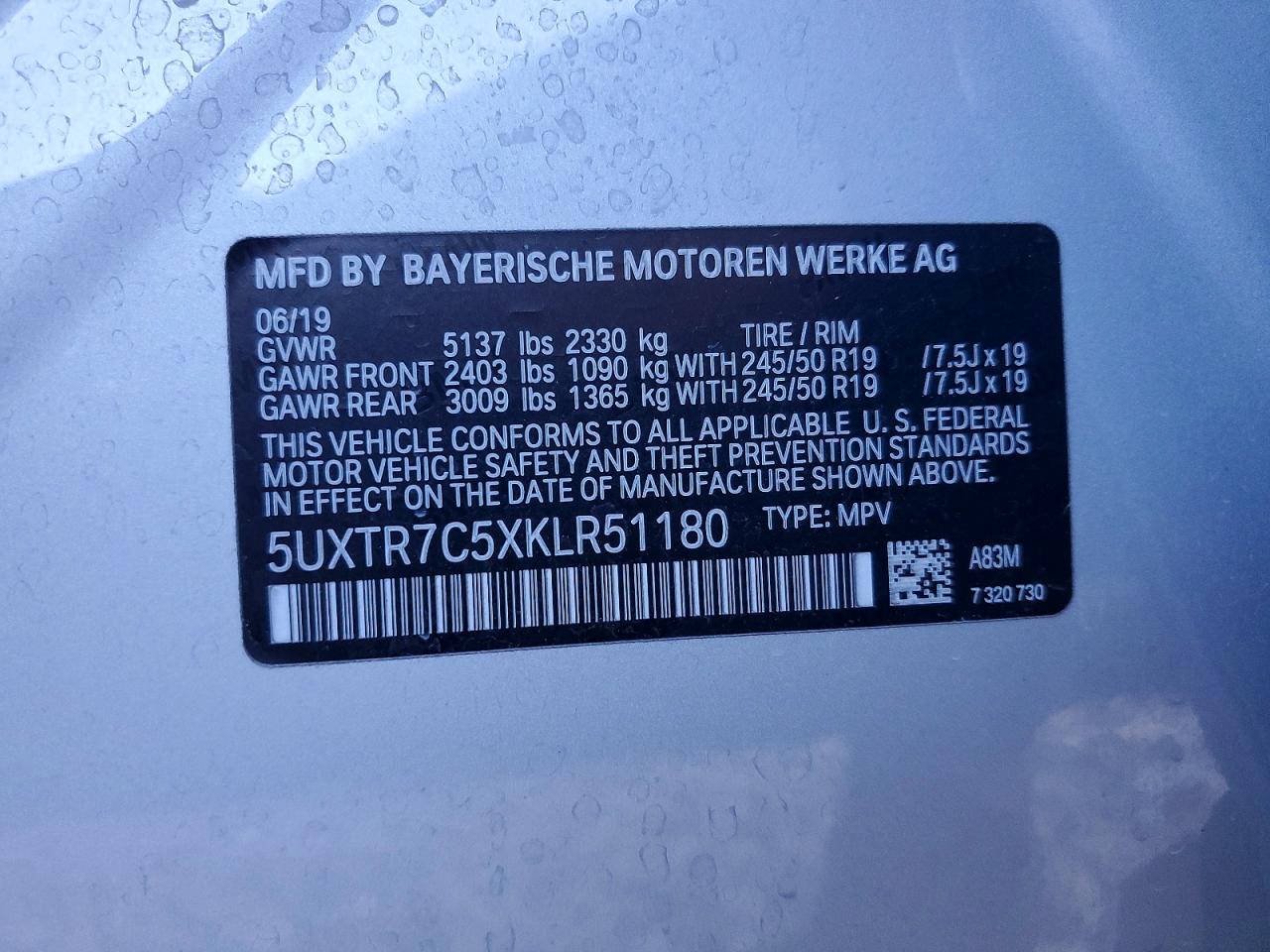 2019 BMW X3