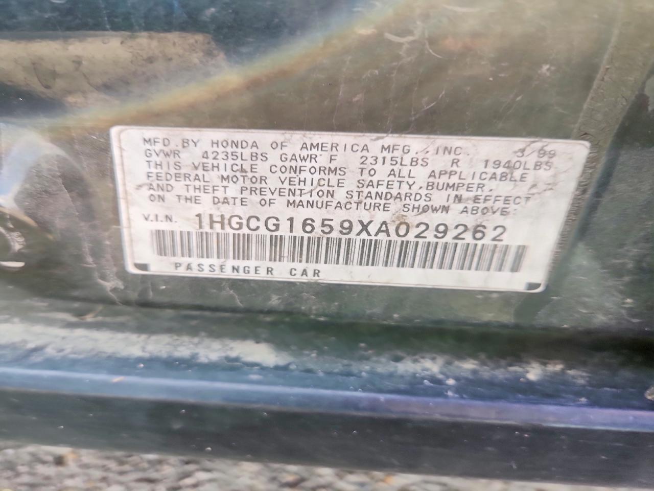 1999 HONDA ACCORD
