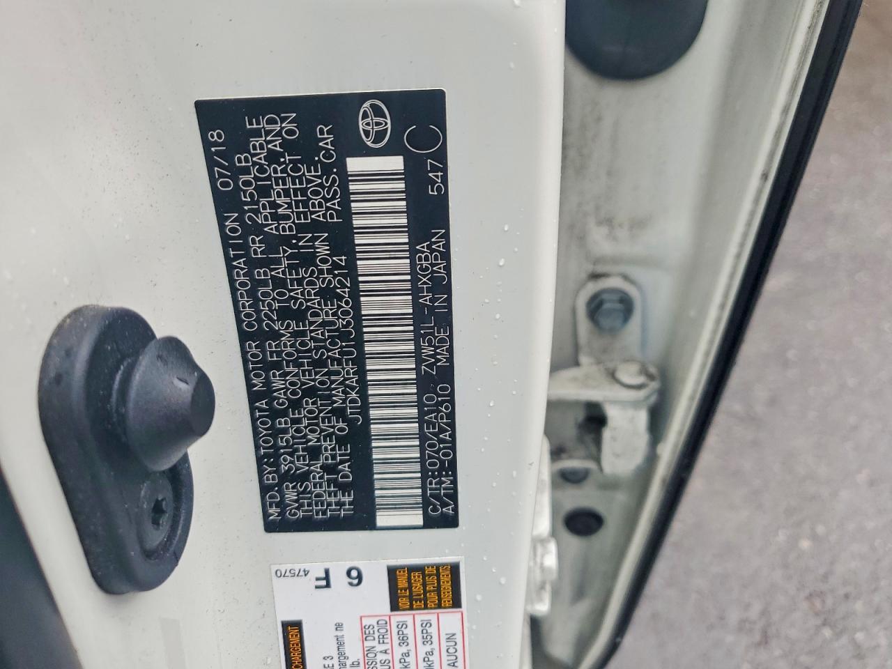 2018 TOYOTA PRIUS