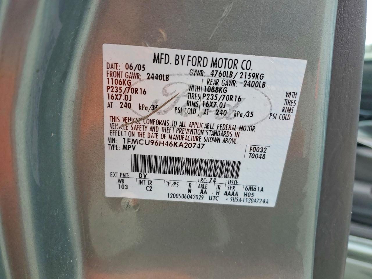 2006 FORD ESCAPE