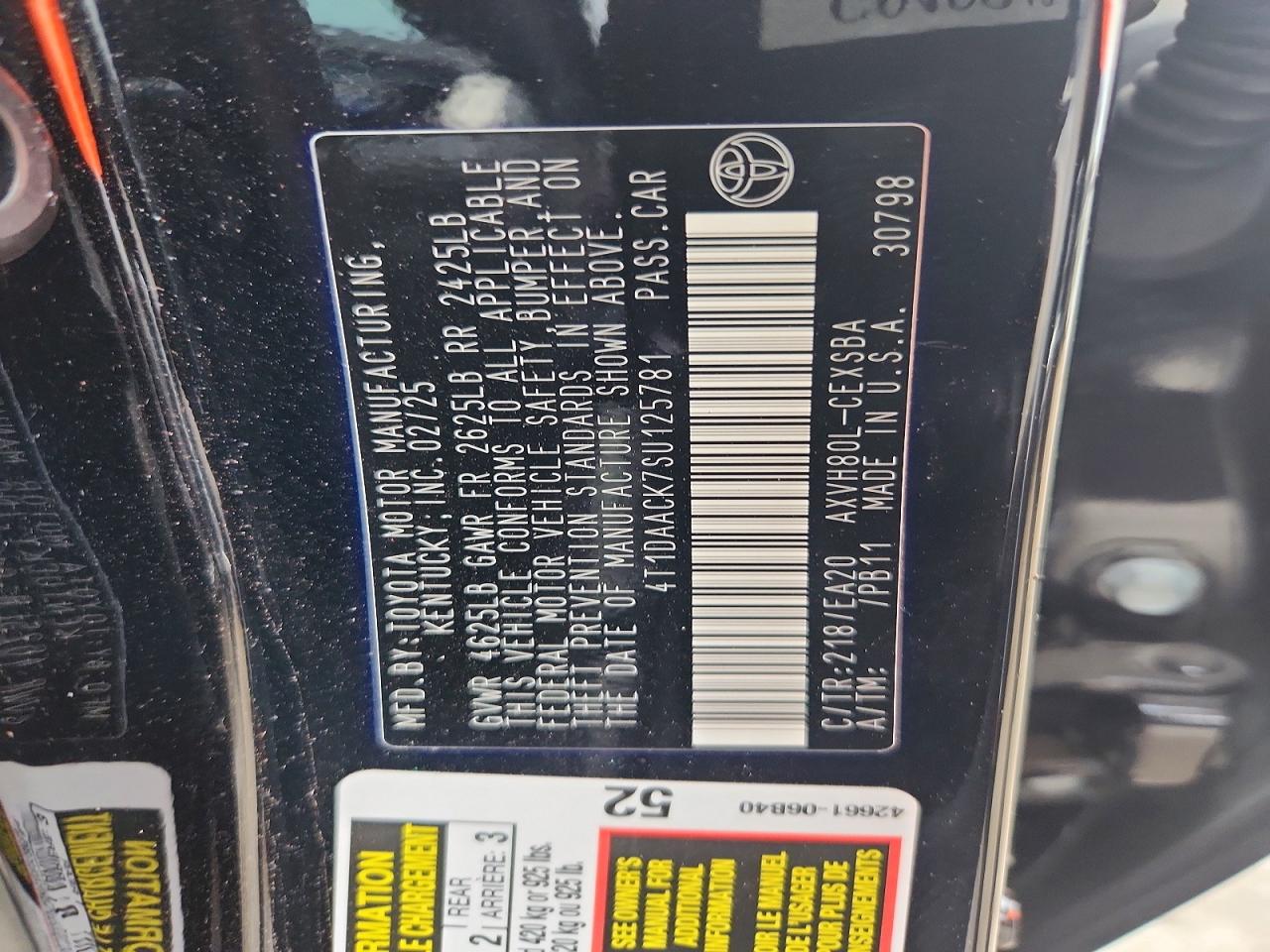 2025 TOYOTA CAMRY