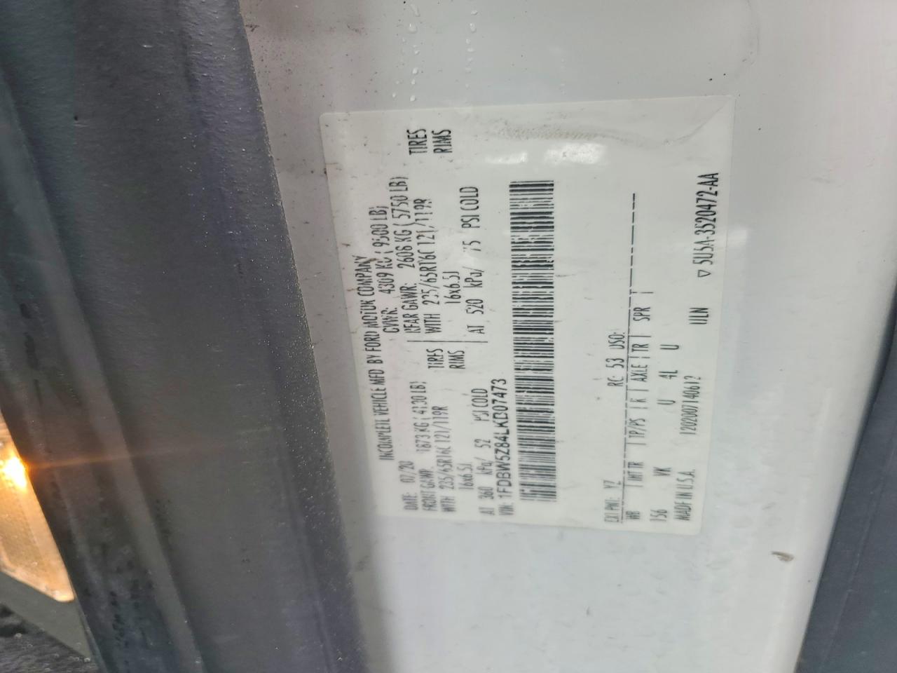2020 FORD TRANSIT
