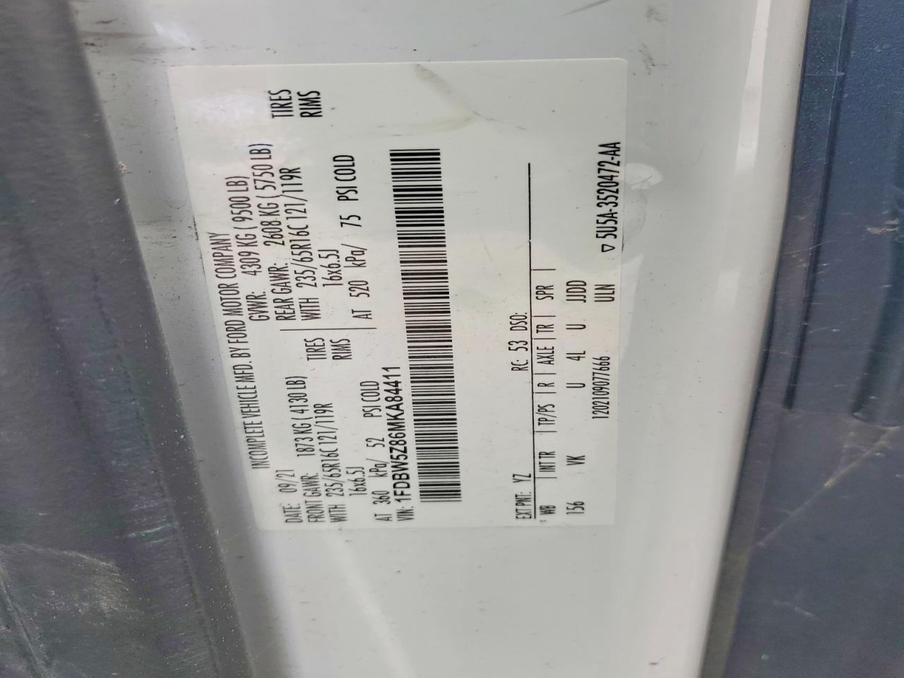 2021 FORD TRANSIT