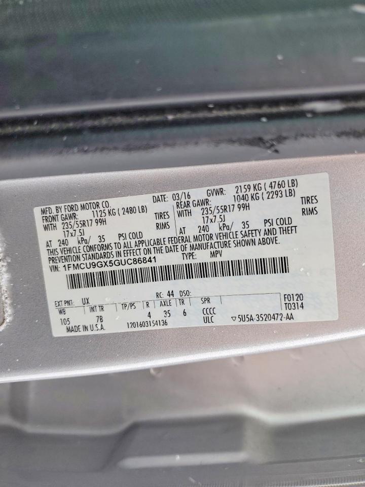 2016 FORD ESCAPE