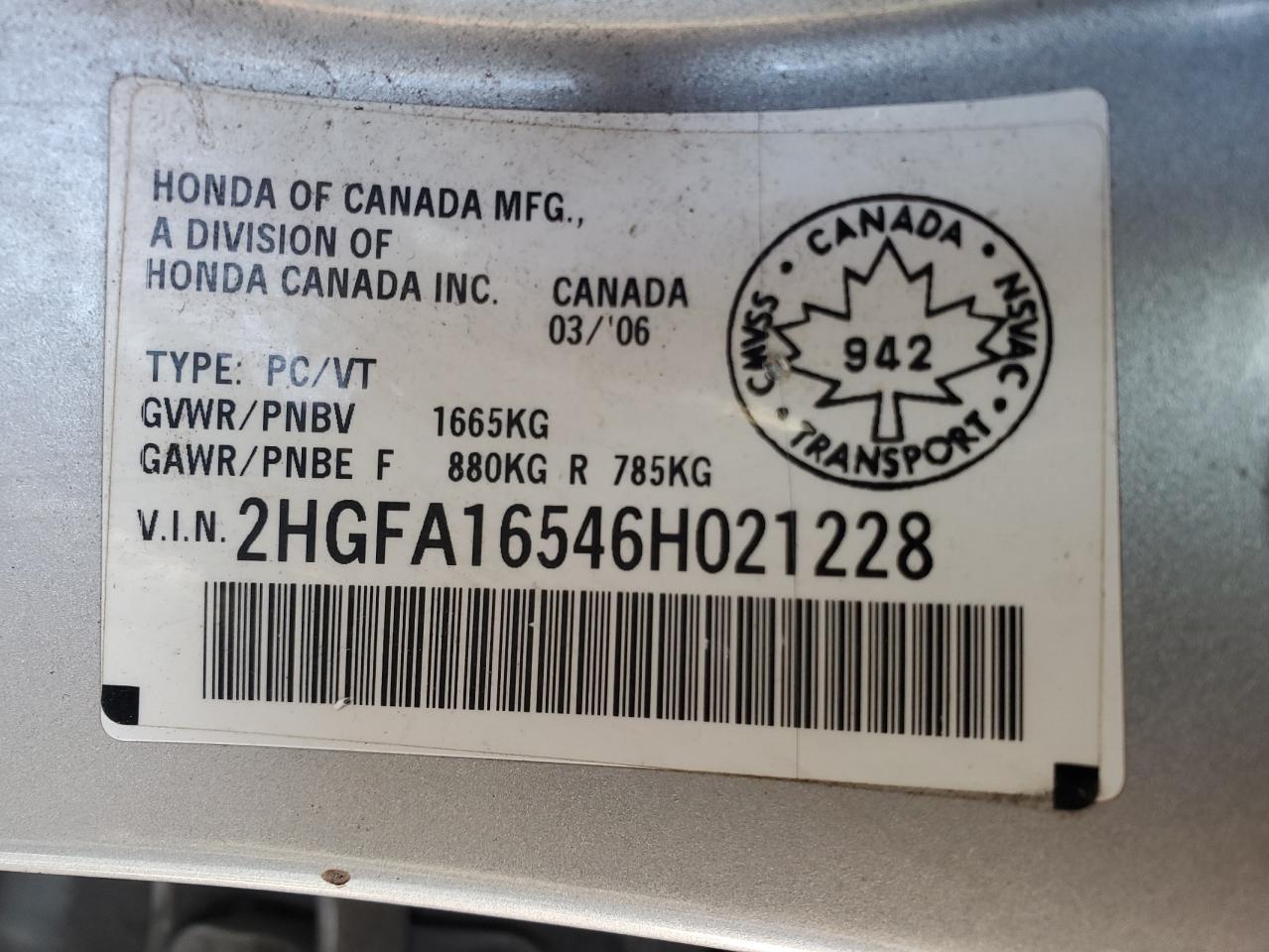 2006 HONDA CIVIC