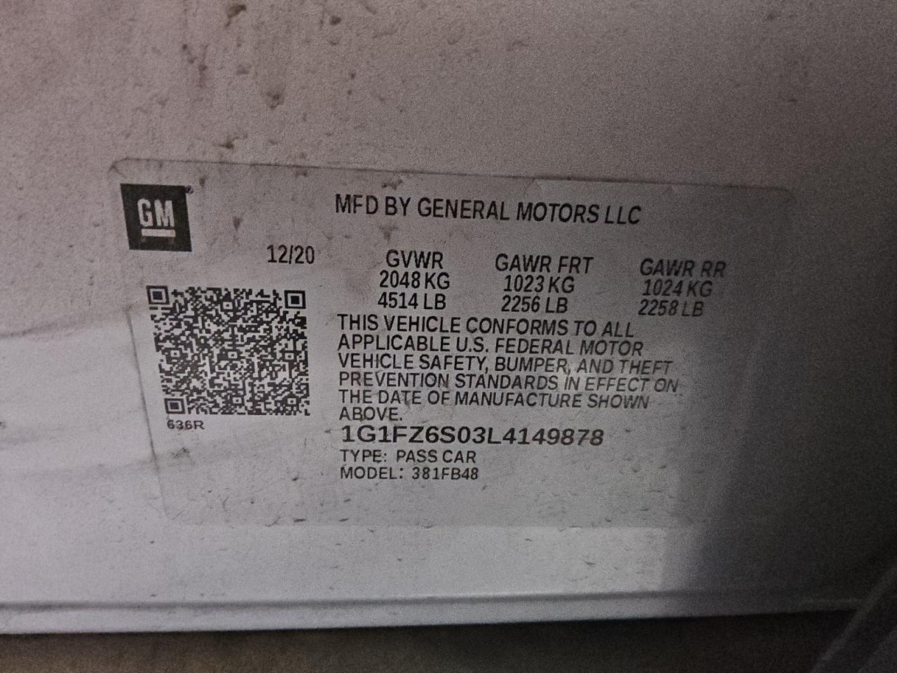 2020 CHEVROLET BOLT