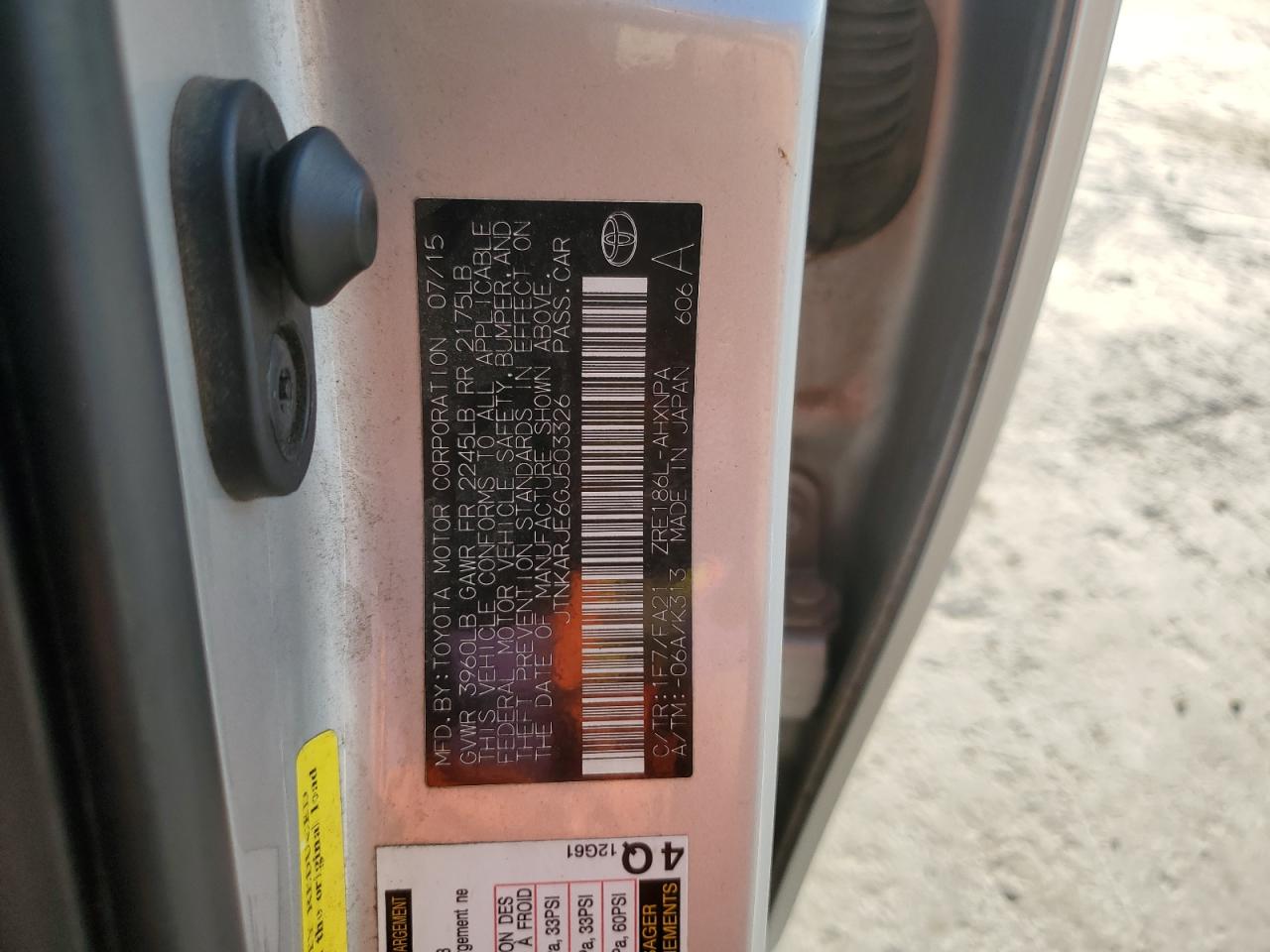 2016 TOYOTA SCION