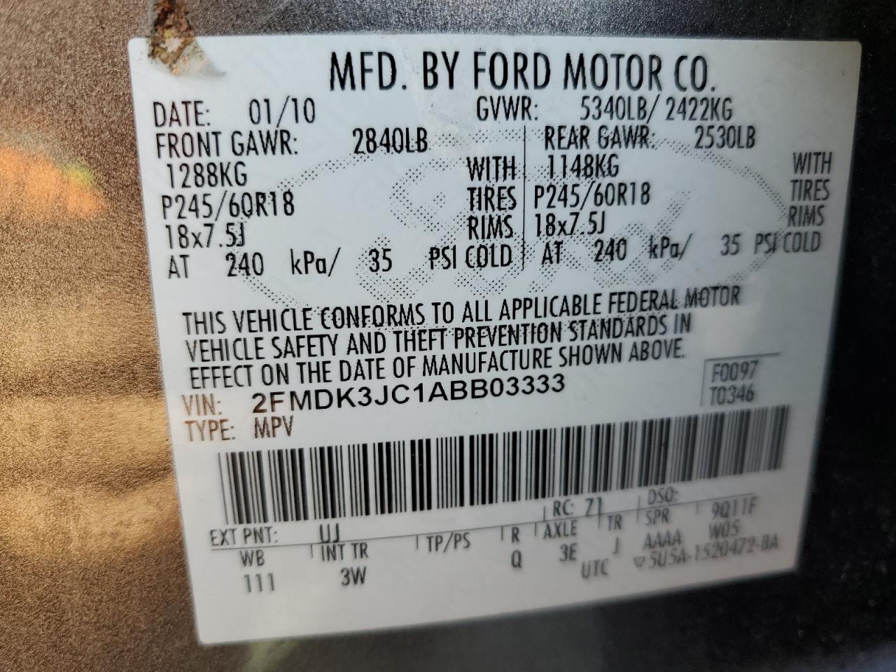 2010 FORD EDGE