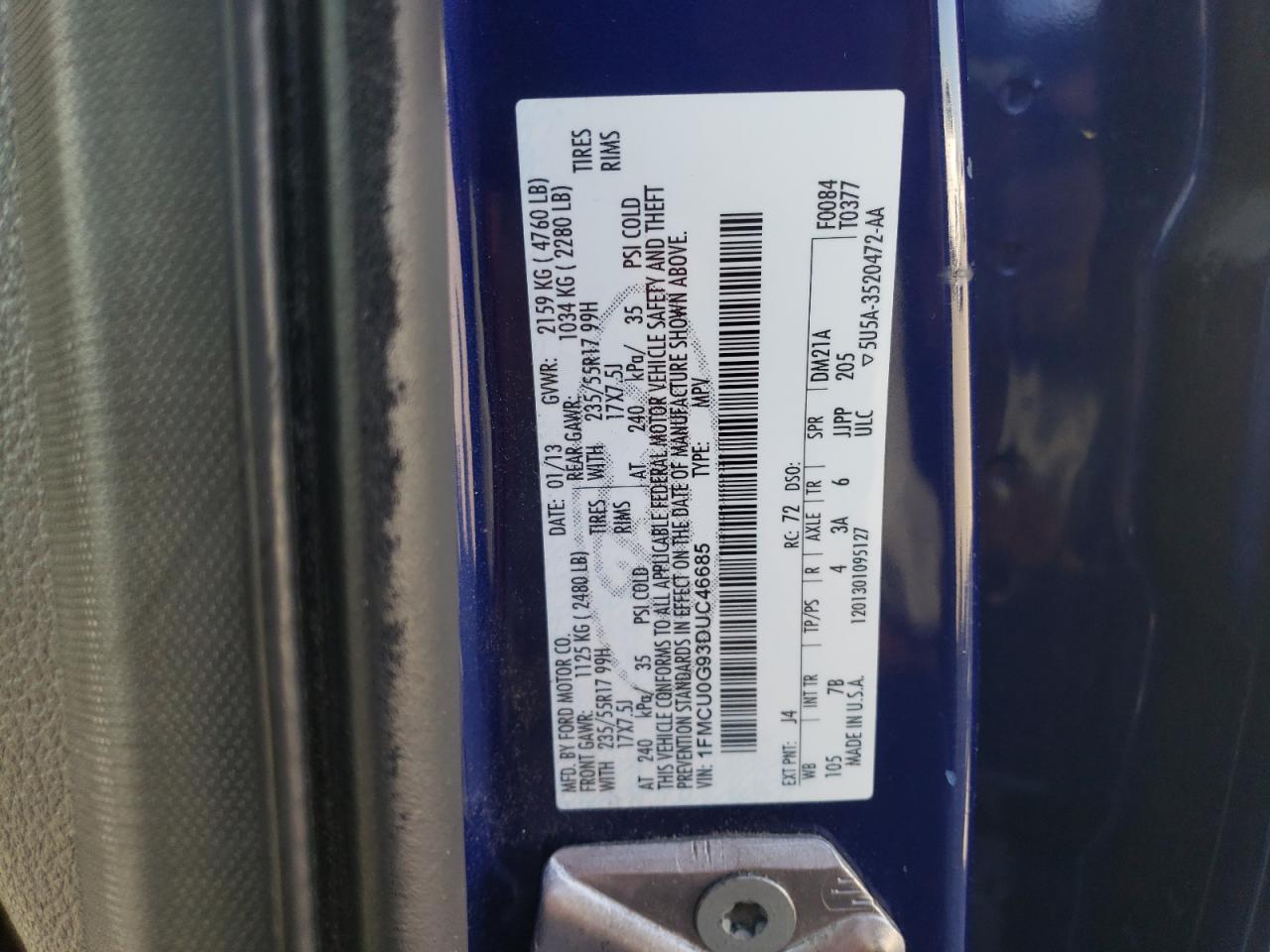 2013 FORD ESCAPE