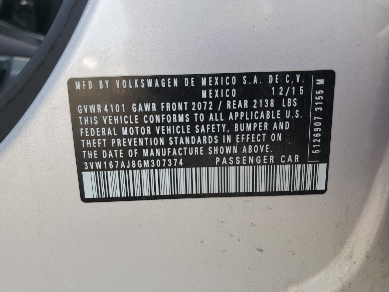 2016 VOLK JETTA