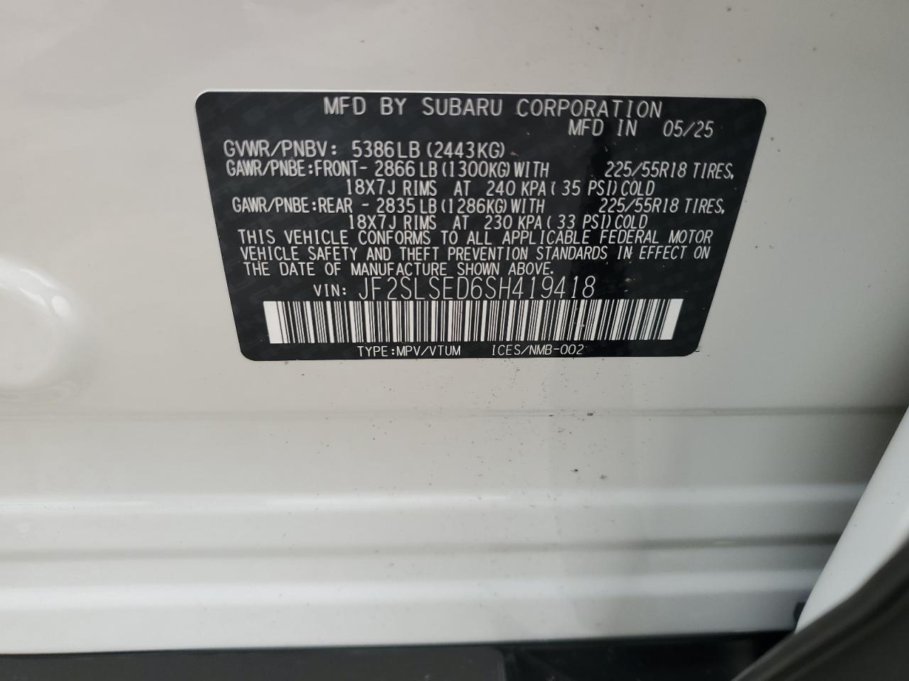 2025 SUBARU FORESTER