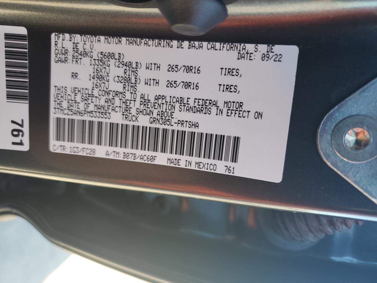 2023 TOYOTA TACOMA