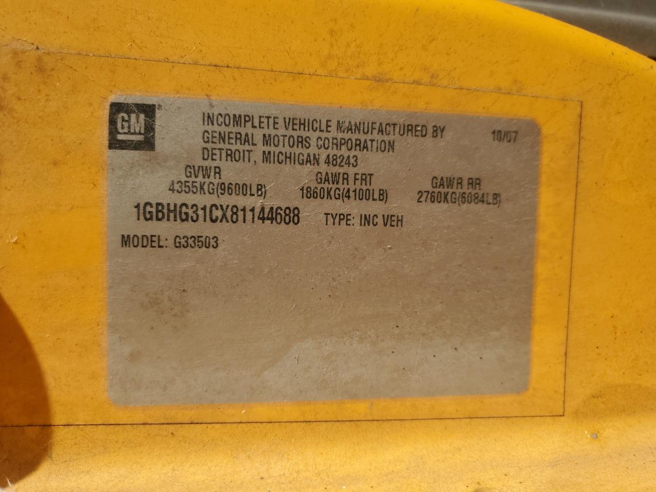 2008 CHEV EXPRESS