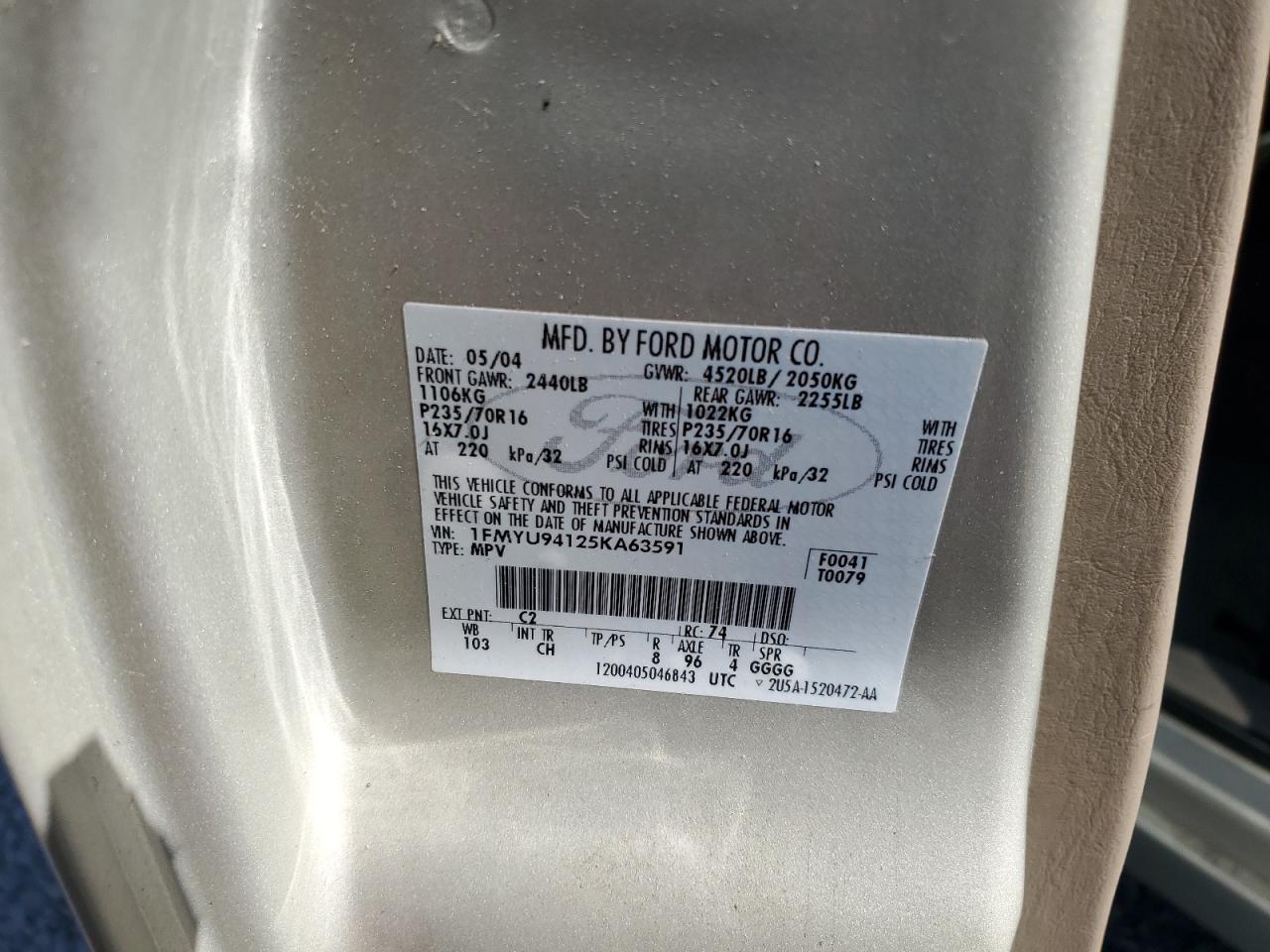 2005 FORD ESCAPE