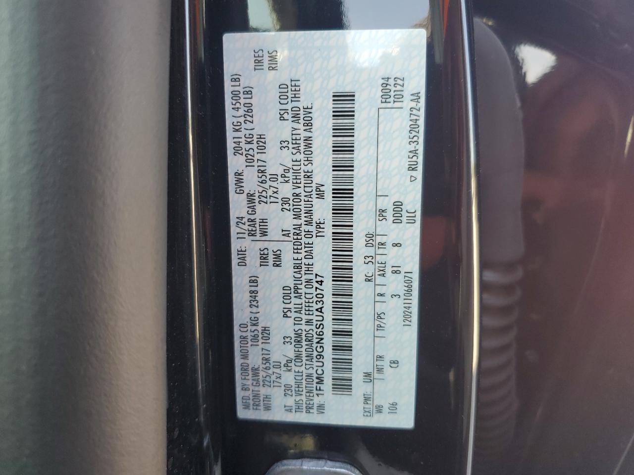 2025 FORD ESCAPE ACT