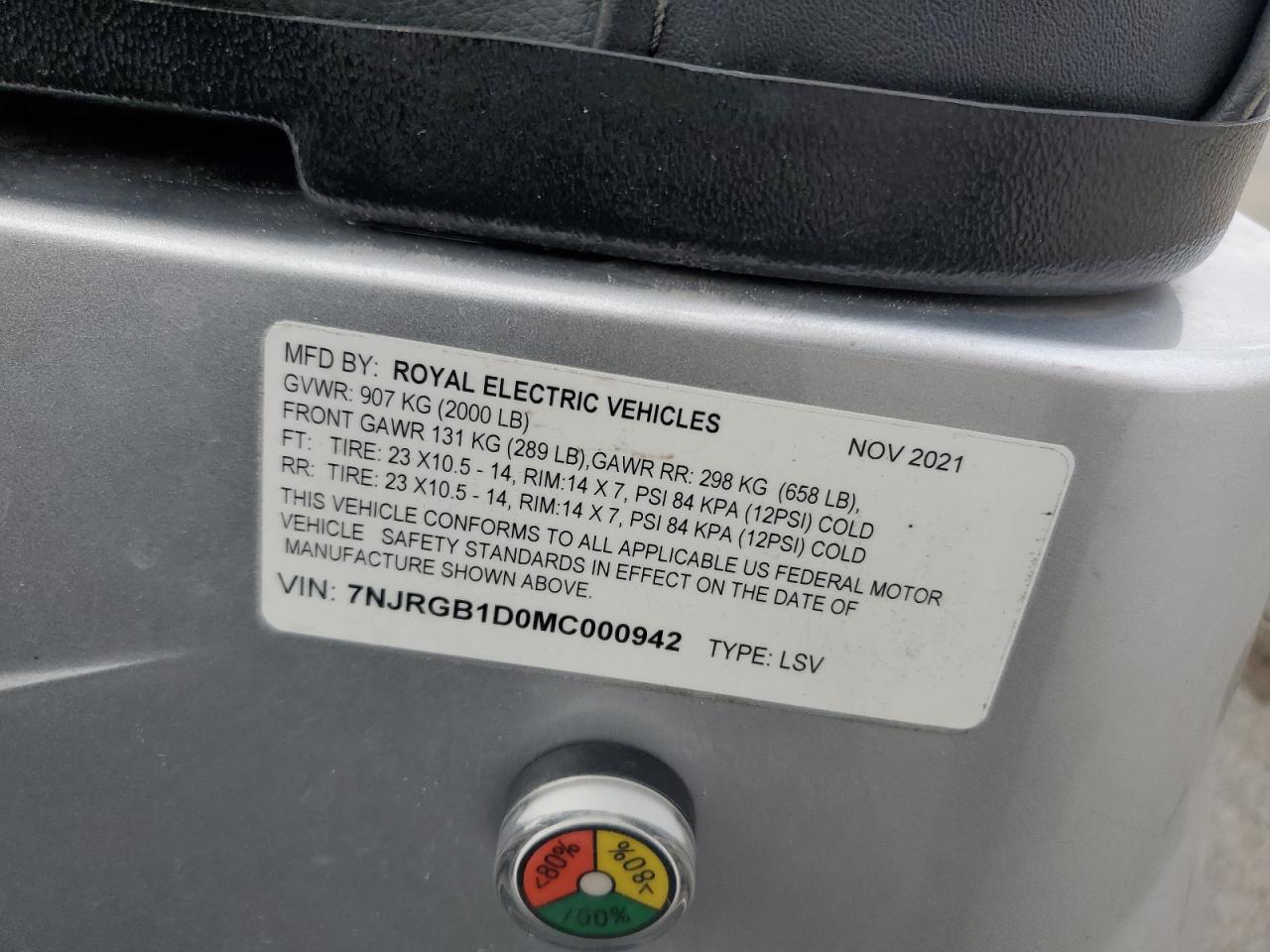 2021 OTHR GOLF CART