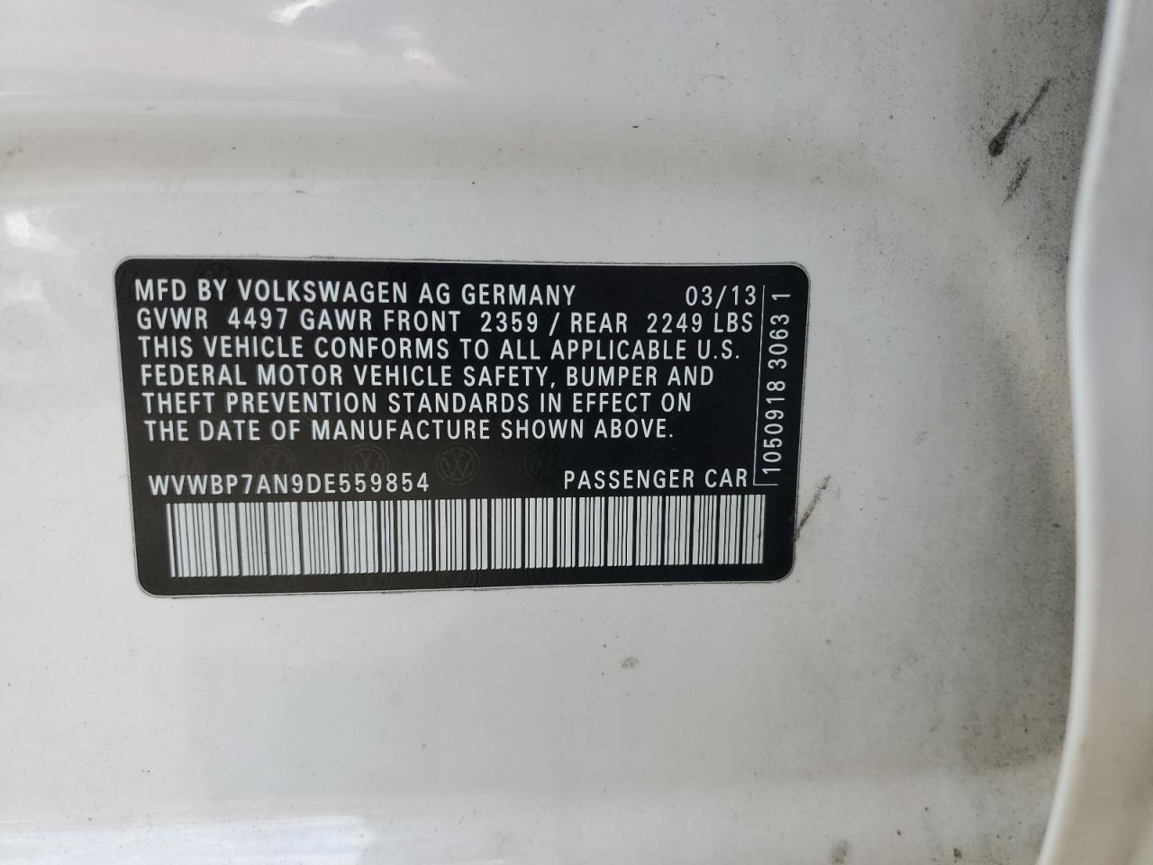 2013 VOLK CC