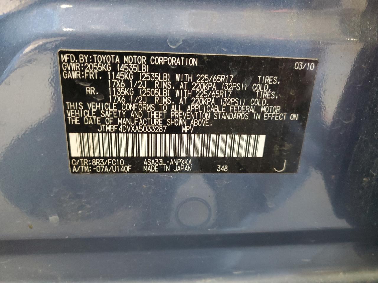 2010 TOYOTA RAV4