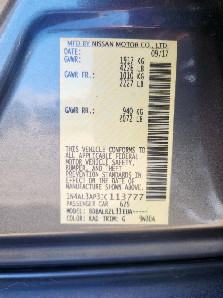 2018 NISSAN ALTIMA