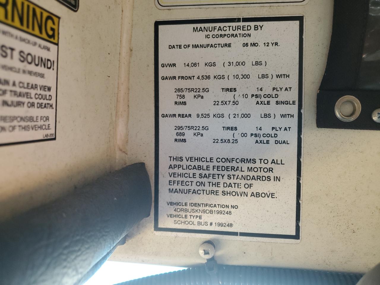 2013 IC CORPORATION CE SERIES