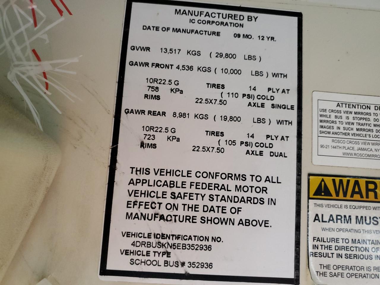 2014 IC CORPORATION CE SERIES