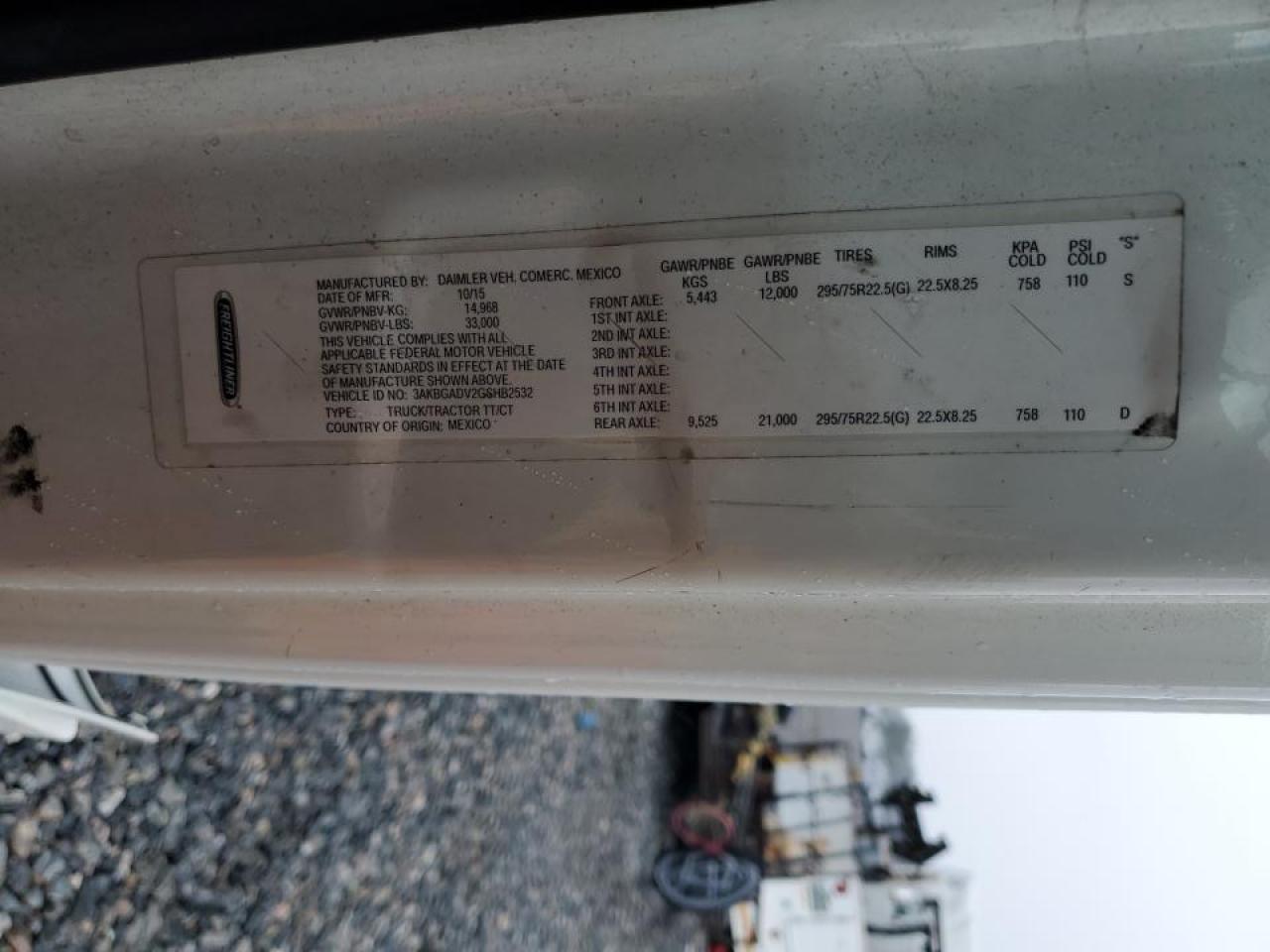 2016 FREIGHTLINER ALL OTHER