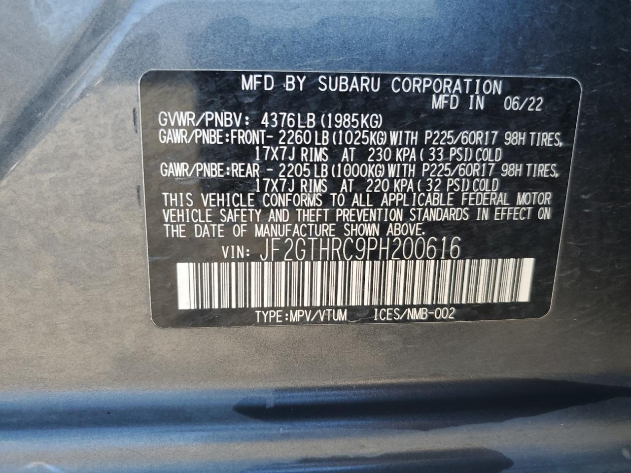 2023 SUBARU CROSSTREK