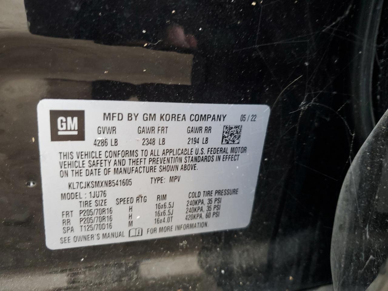 2022 CHEVROLET TRAX