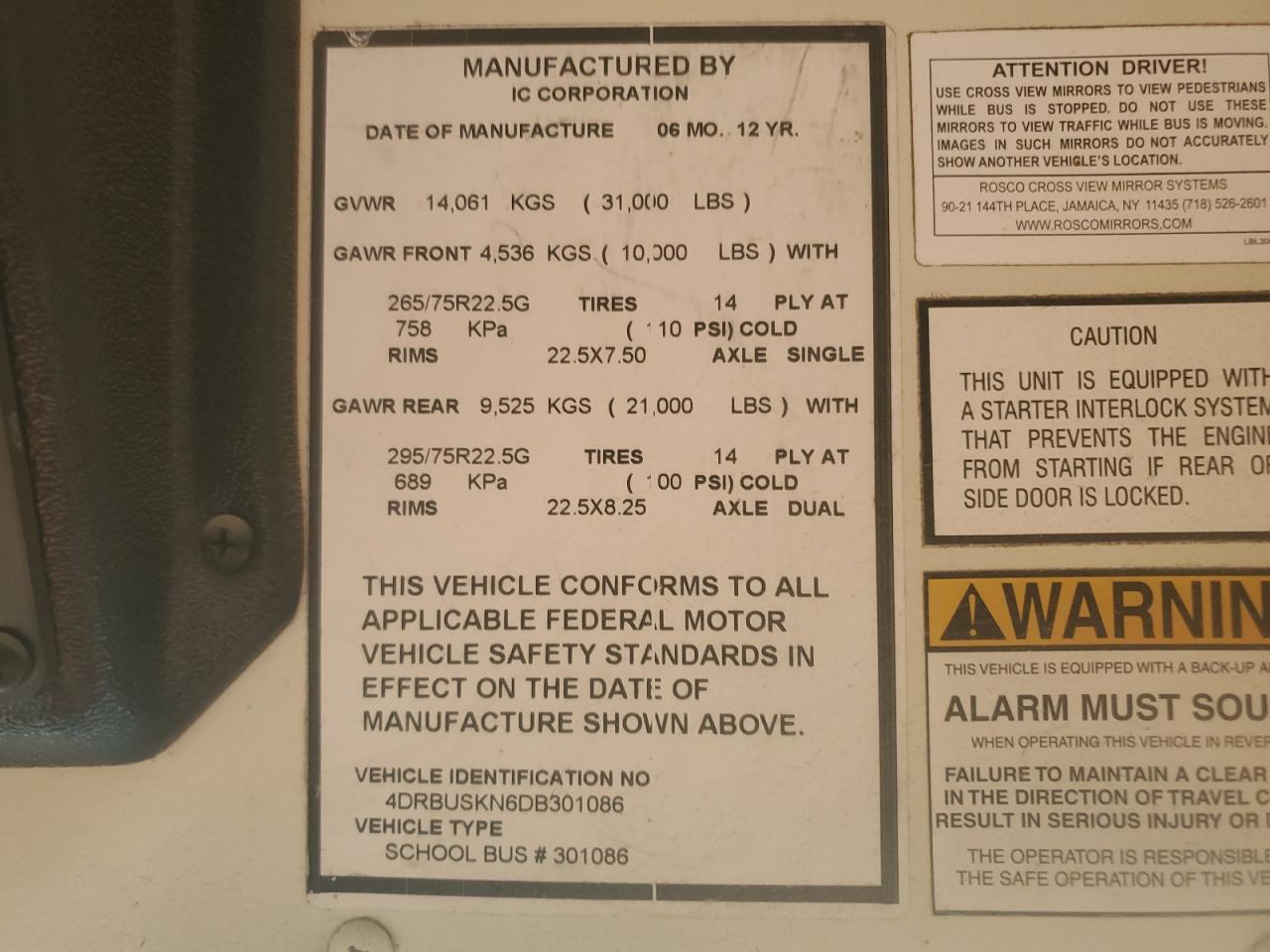2013 IC CORPORATION CE SERIES