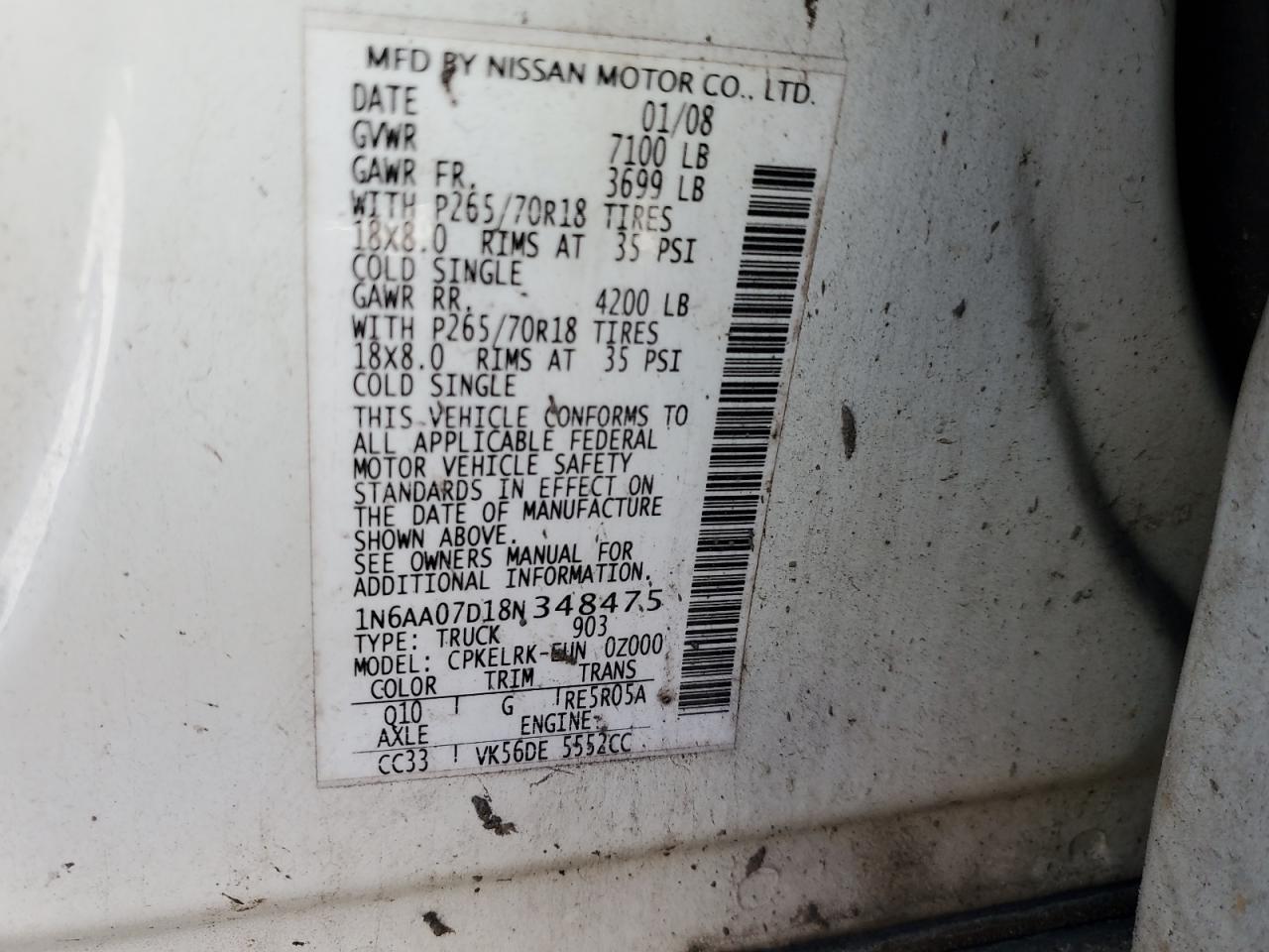 2008 NISSAN TITAN