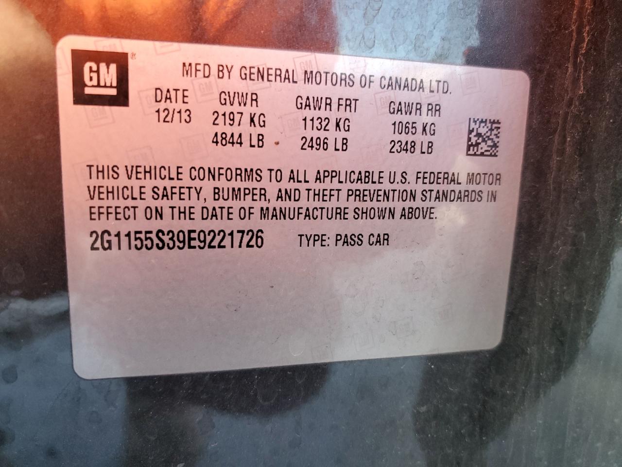 2014 CHEVROLET IMPALA