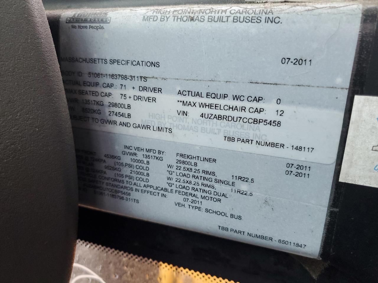 2012 FREIGHTLINER ALL MODELS