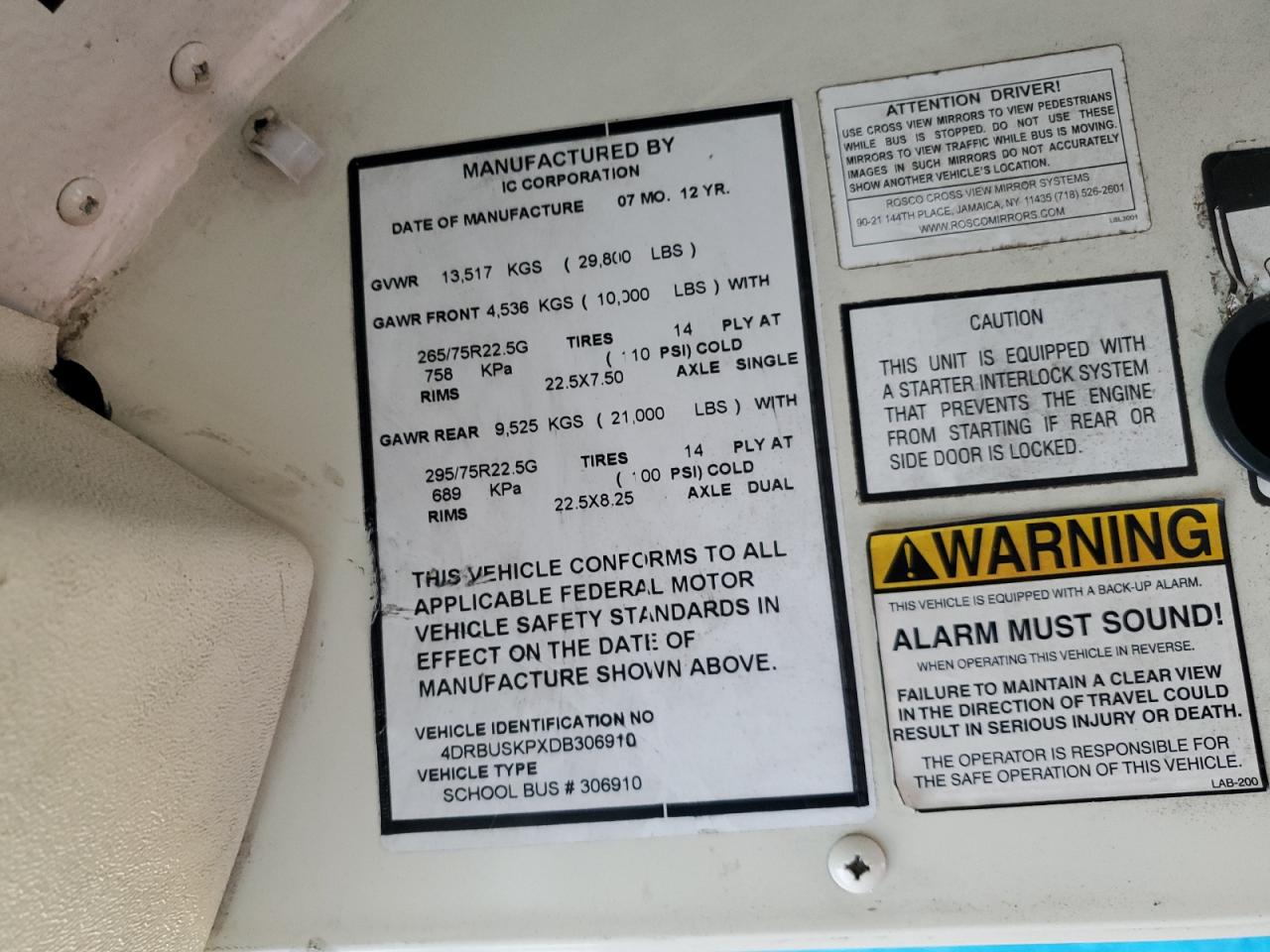 2013 IC CORPORATION CE SERIES