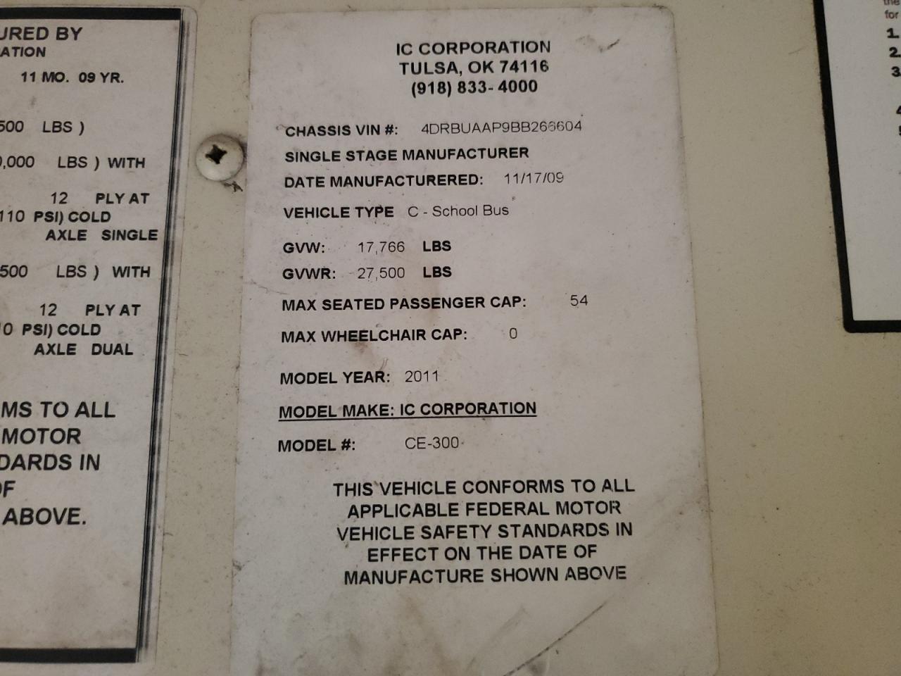 2011 IC CORPORATION CE SERIES