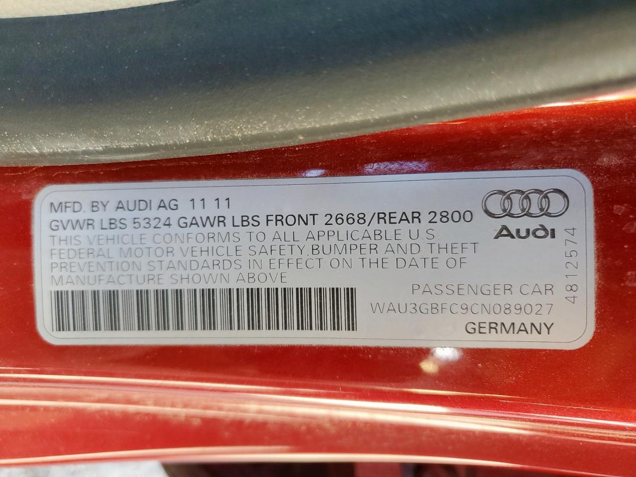 2012 AUDI A7