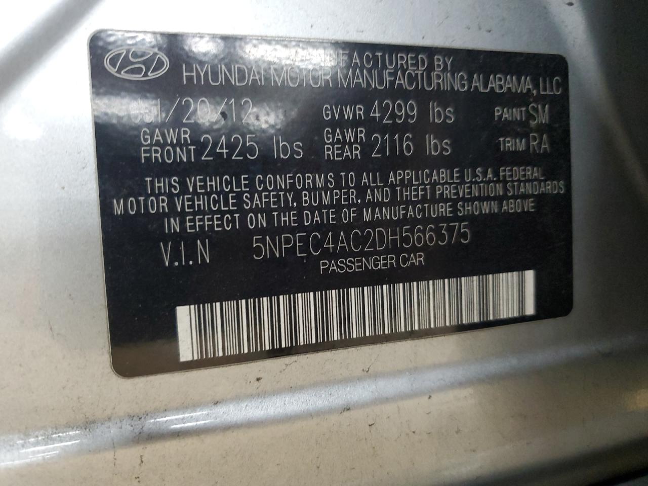 2013 HYUNDAI SONATA