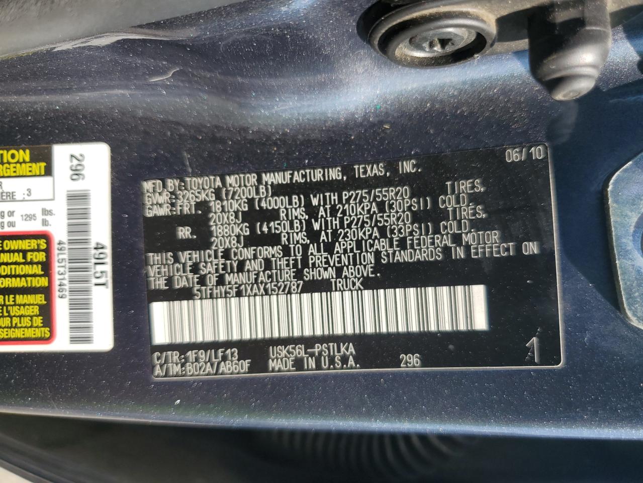 2010 TOYOTA TUNDRA