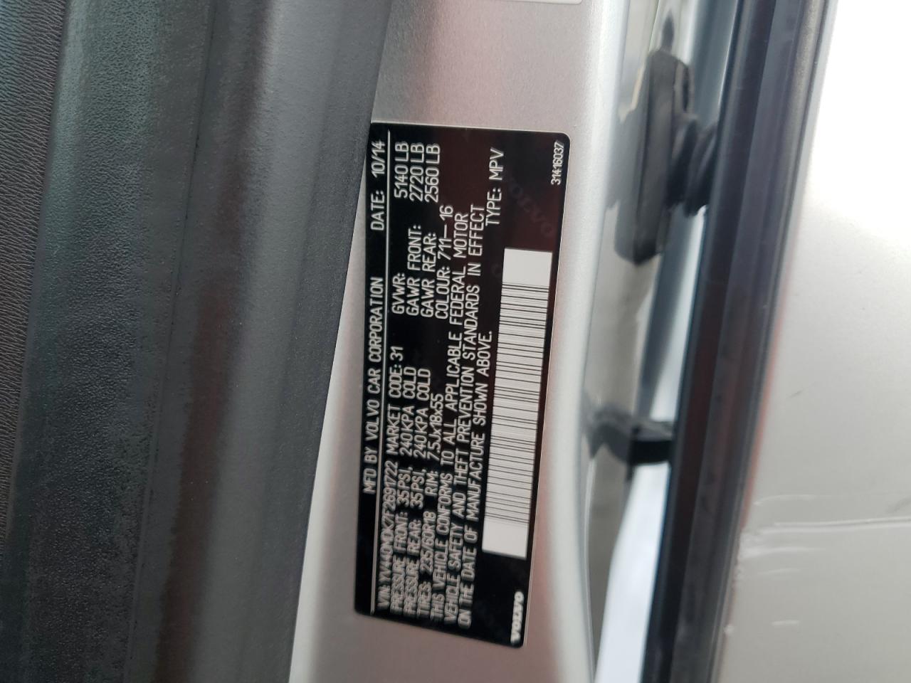 2015 VOLV XC60
