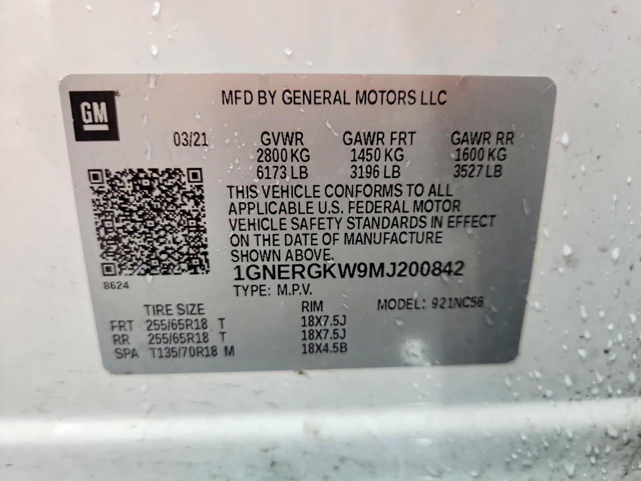 2021 CHEVROLET TRAVERSE