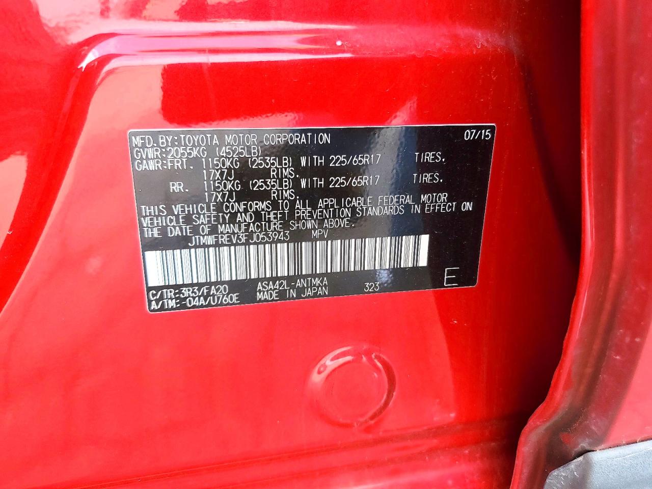2015 TOYOTA RAV4